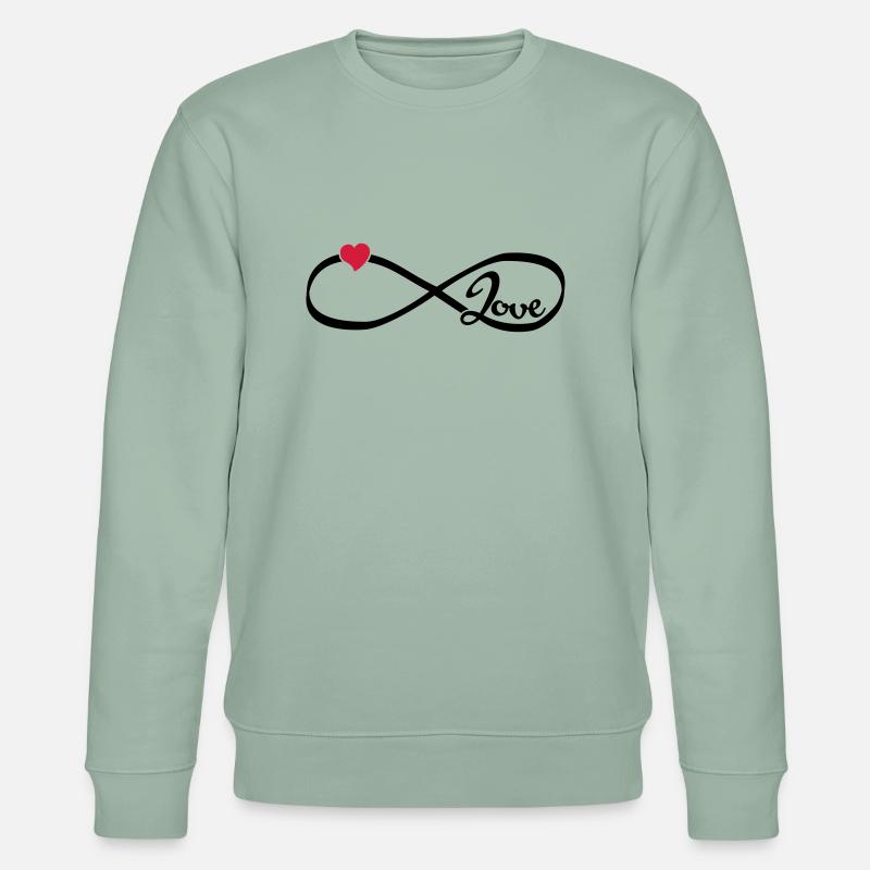 Infinity Love - Stanley/Stella Unisex Bio-Sweatshirt CHANGER  - Helles Graugrün