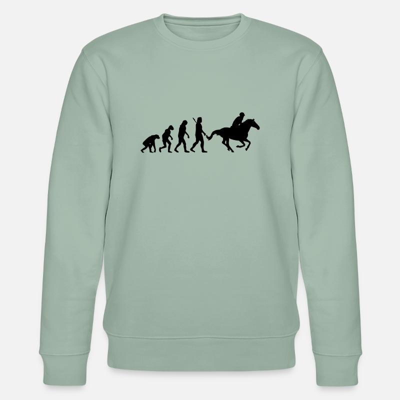 Evolution Reiten - Stanley/Stella Unisex Bio-Sweatshirt CHANGER  - Helles Graugrün