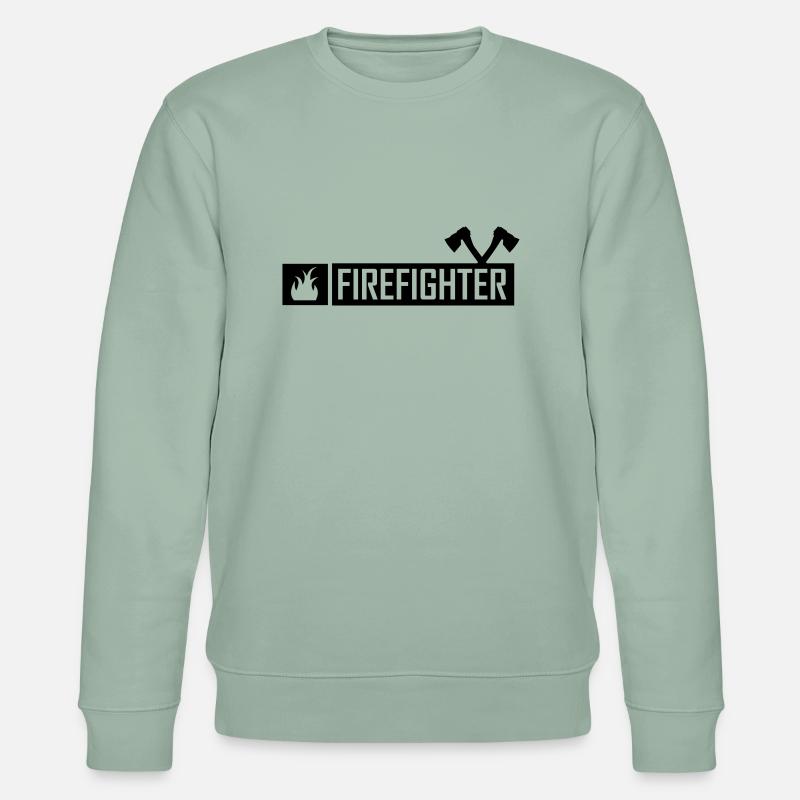 pompier, pompier, pompier, célébration, le feu - Sweat bio CHANGER Stanley/Stella Unisexe - vert de gris clair