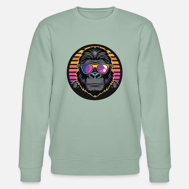 Gorilla Comic Cool - Stanley/Stella Unisex Bio-Sweatshirt CHANGER  - Helles Graugrün