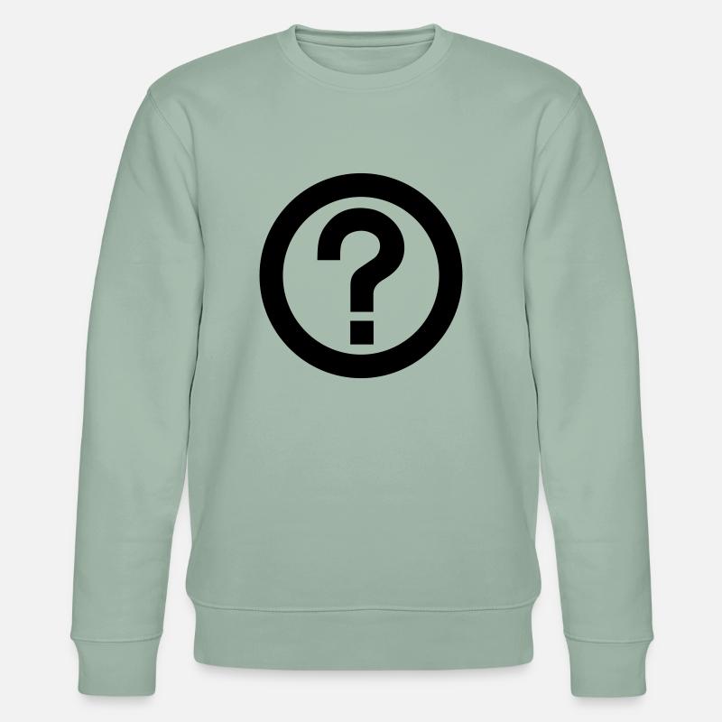 Fragezeichen - Symbol - Stanley/Stella Unisex Bio-Sweatshirt CHANGER  - Helles Graugrün