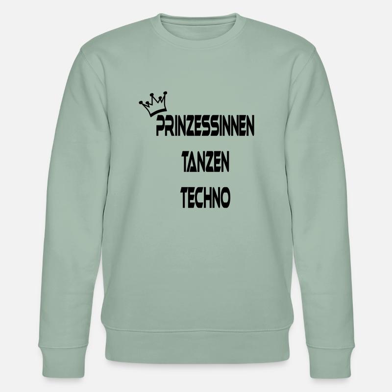 prinzessinnen_tanzen_techno - Stanley/Stella Unisex Bio-Sweatshirt CHANGER  - Helles Graugrün