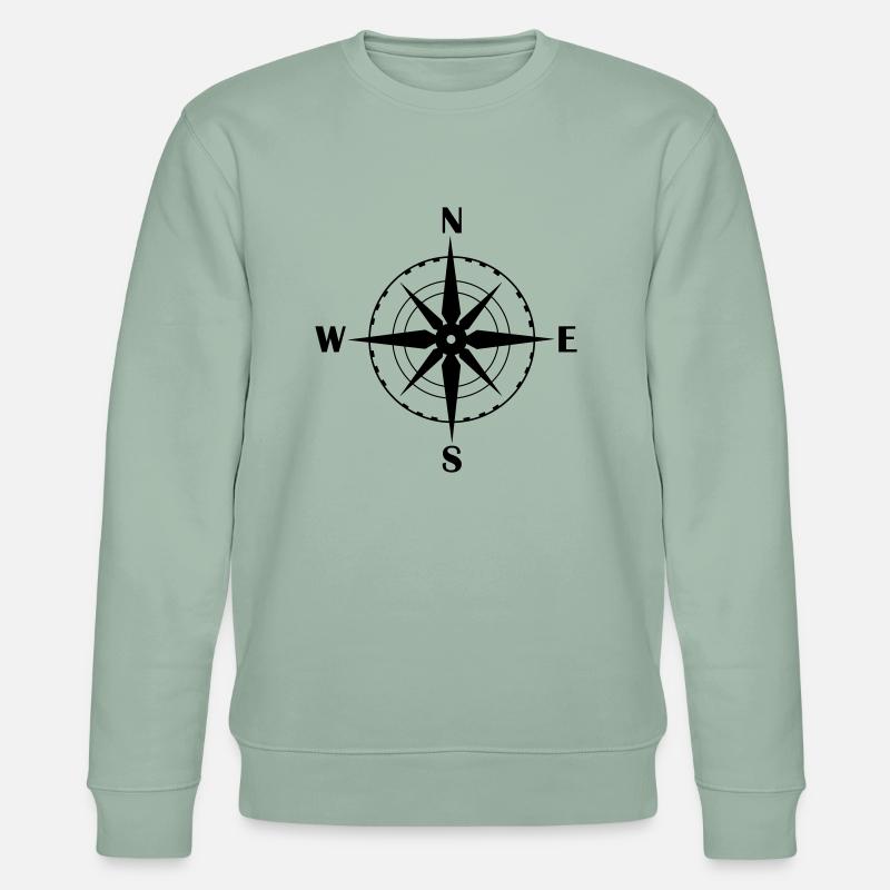 kompass_01 - Stanley/Stella Unisex Bio-Sweatshirt CHANGER  - Helles Graugrün