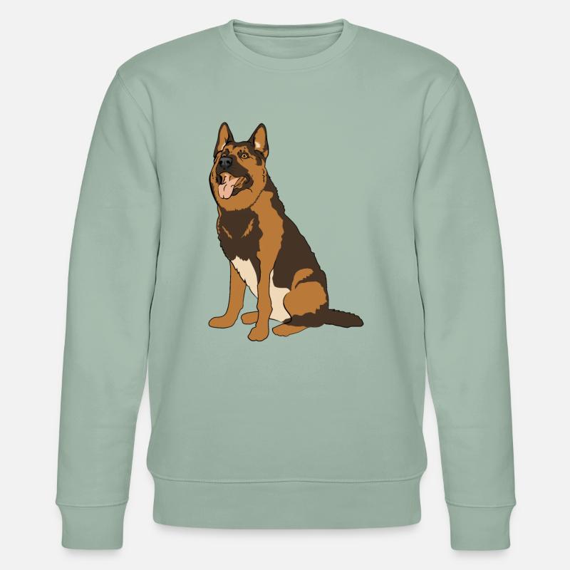 Deutscher Schäferhund - Stanley/Stella Unisex Bio-Sweatshirt CHANGER  - Helles Graugrün