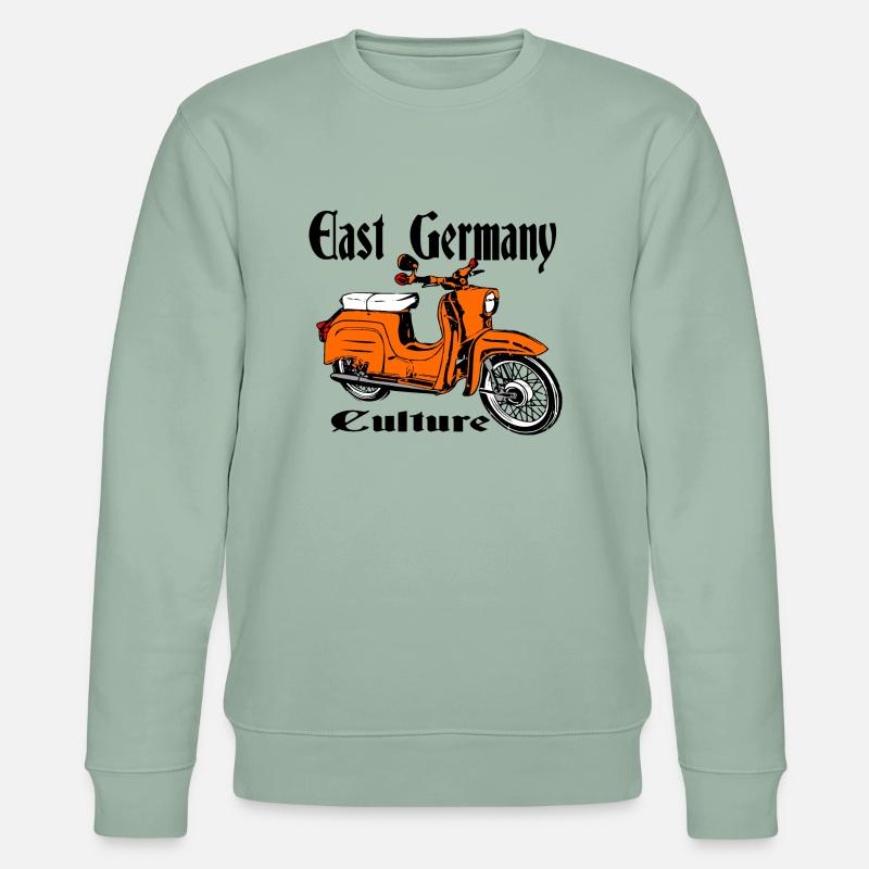 Simson Schwalbe Cyclomoteur RDA - Sweat bio CHANGER Stanley/Stella Unisexe - vert de gris clair