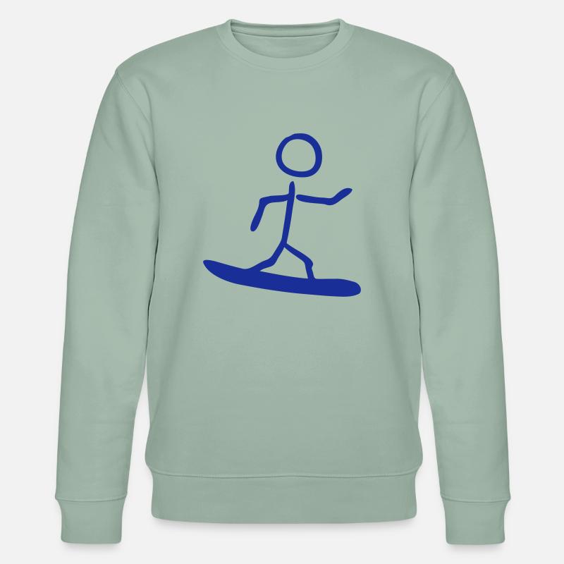 surffer surf surfer surf - Sweat bio CHANGER Stanley/Stella Unisexe - vert de gris clair