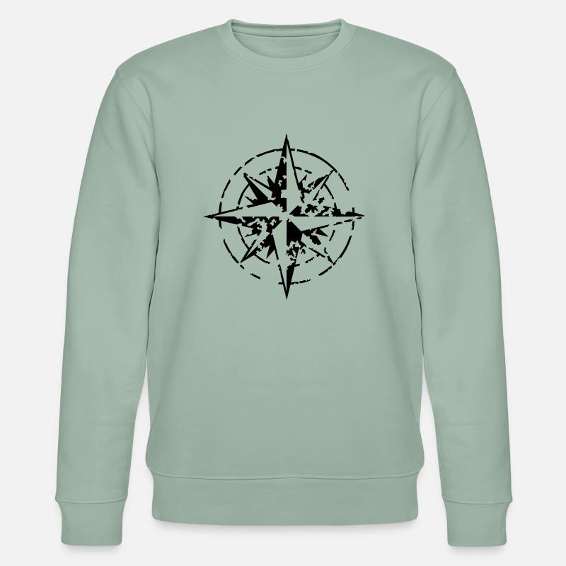 windrose_02_a_1c - Stanley/Stella Unisex Bio-Sweatshirt CHANGER  - Helles Graugrün