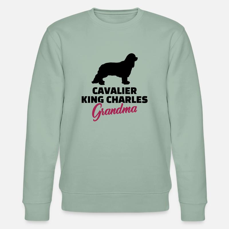 Cavalier King Charles - Stanley/Stella Unisex Bio-Sweatshirt CHANGER - Helles Graugrün