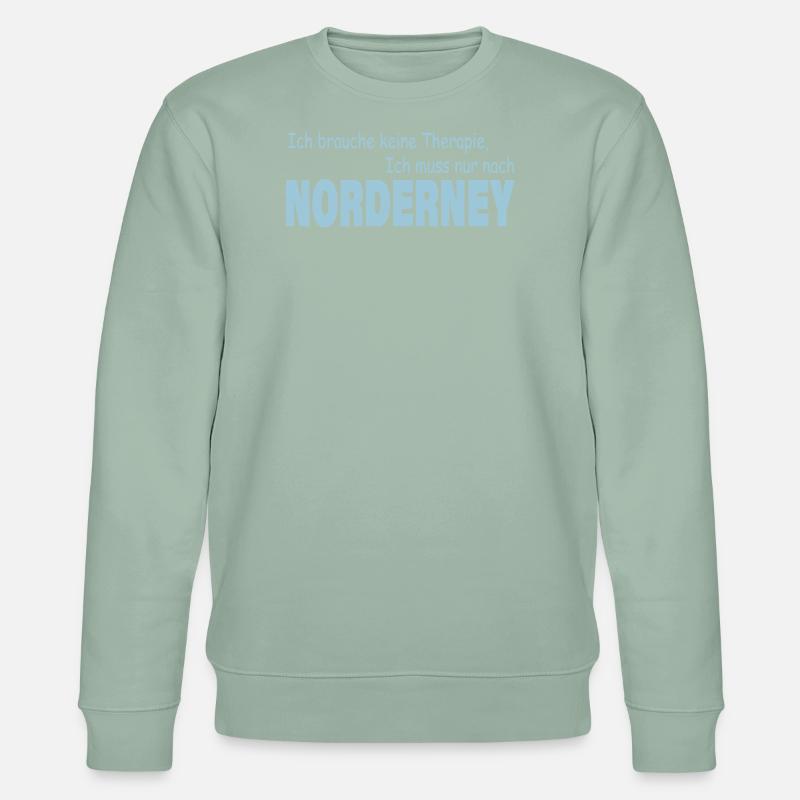 Therapie NORDERNEY - Stanley/Stella Unisex Bio-Sweatshirt CHANGER - Helles Graugrün