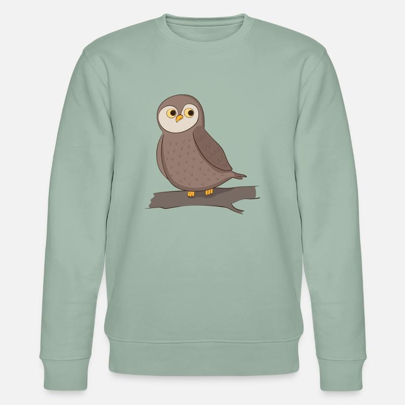 Eule - Stanley/Stella Unisex Bio-Sweatshirt CHANGER - Helles Graugrün