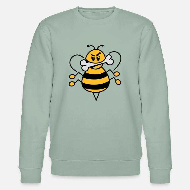 Abeille avec os 1 - Sweat bio CHANGER Stanley/Stella Unisexe - vert de gris clair