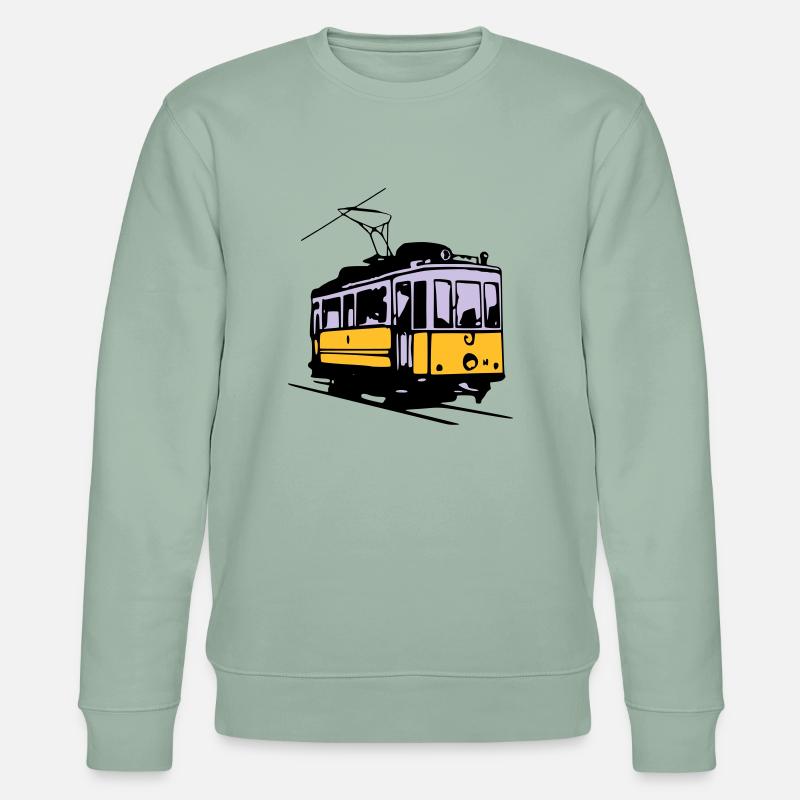 Strassenbahn / Tram - Stanley/Stella Unisex Bio-Sweatshirt CHANGER  - Helles Graugrün