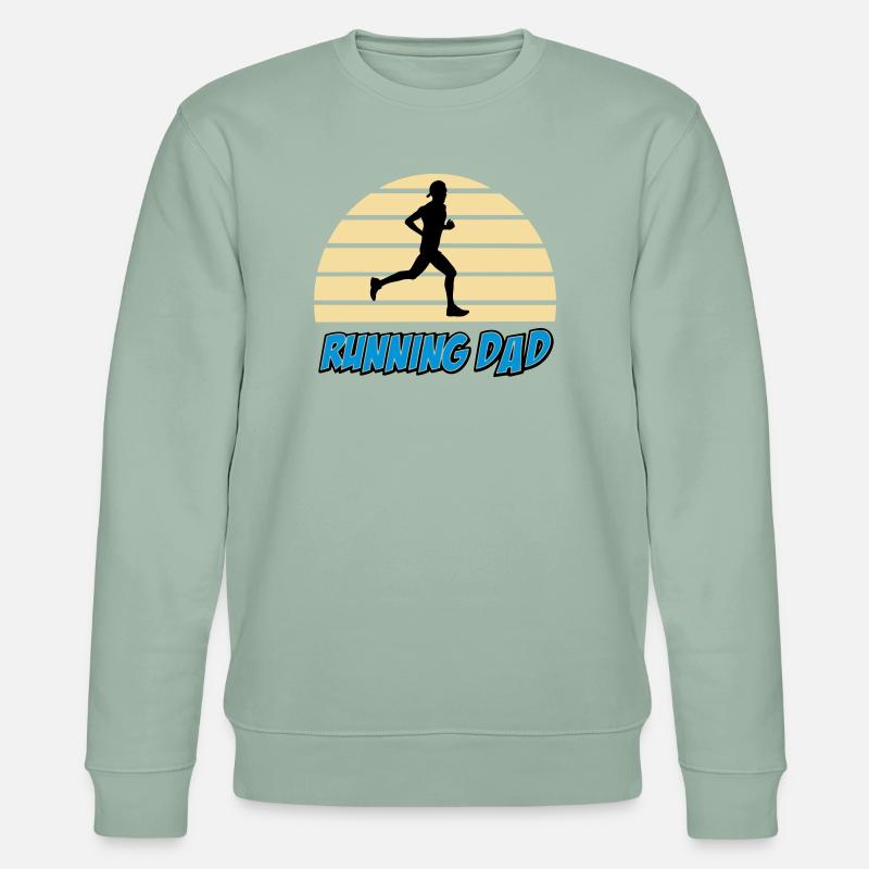 Running dad - Sweat bio CHANGER Stanley/Stella Unisexe - vert de gris clair