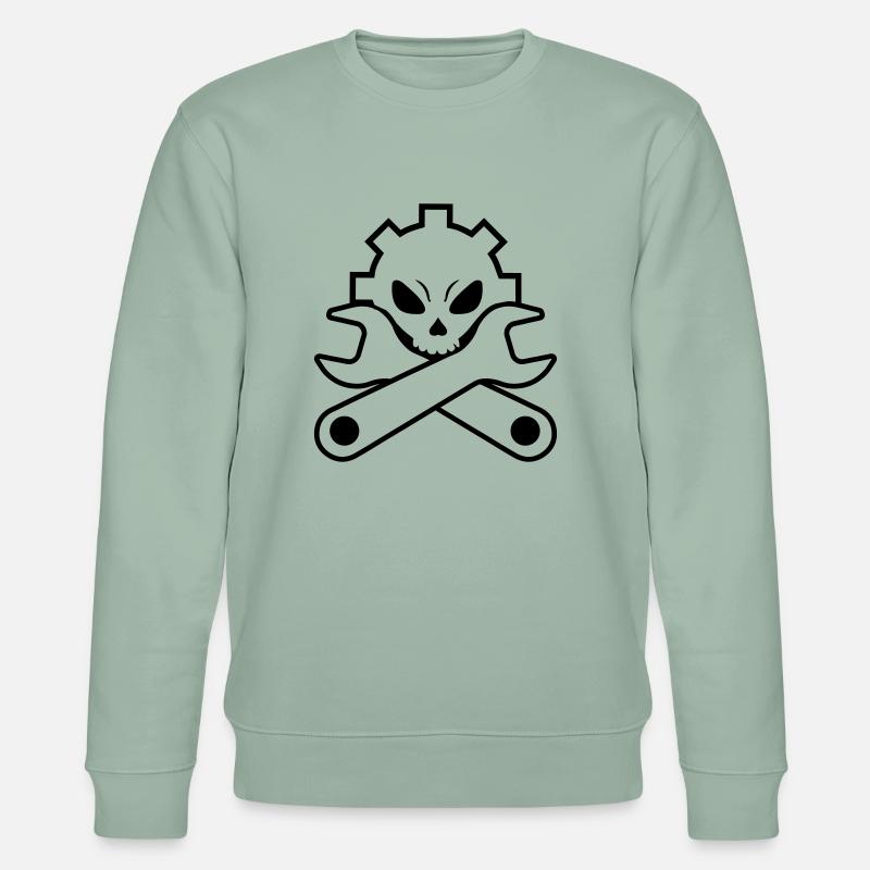 Crâne de mécanicien - Sweat bio CHANGER Stanley/Stella Unisexe - vert de gris clair