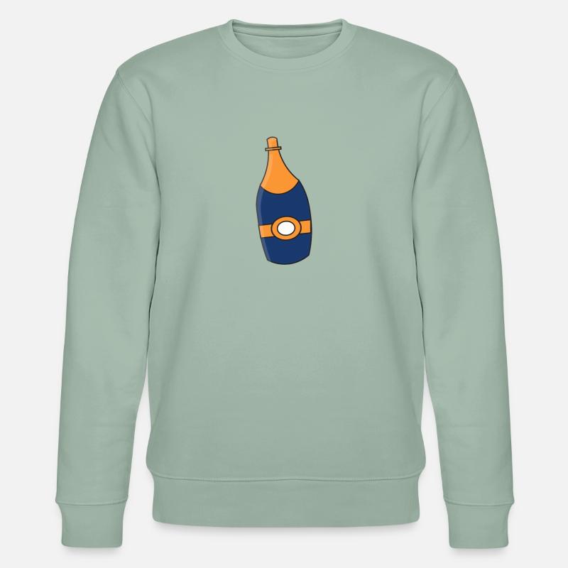 Sektflasche - Stanley/Stella Unisex Bio-Sweatshirt CHANGER - Helles Graugrün