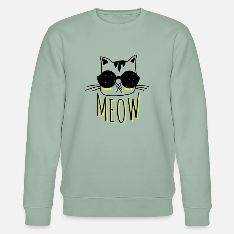 Cool Cat - Stanley/Stella Unisex Bio-Sweatshirt CHANGER  - Helles Graugrün