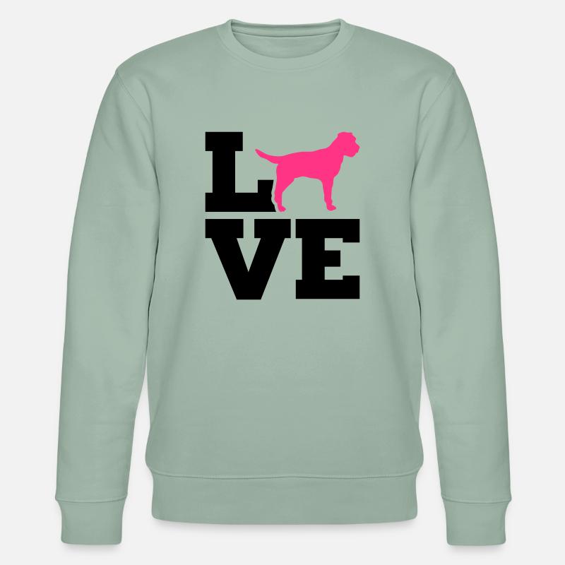 Border Terrier - Stanley/Stella Unisex Bio-Sweatshirt CHANGER  - Helles Graugrün