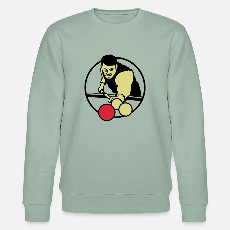 karambol_billard - Stanley/Stella Unisex Bio-Sweatshirt CHANGER  - Helles Graugrün