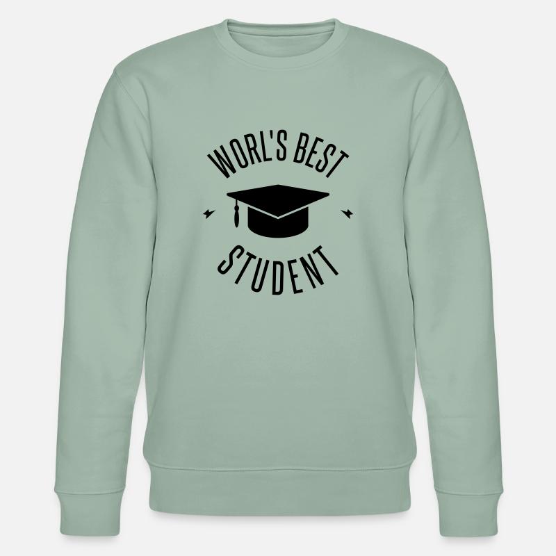 WORLD'S BEST STUDENT - Stanley/Stella Unisex Bio-Sweatshirt CHANGER  - Helles Graugrün
