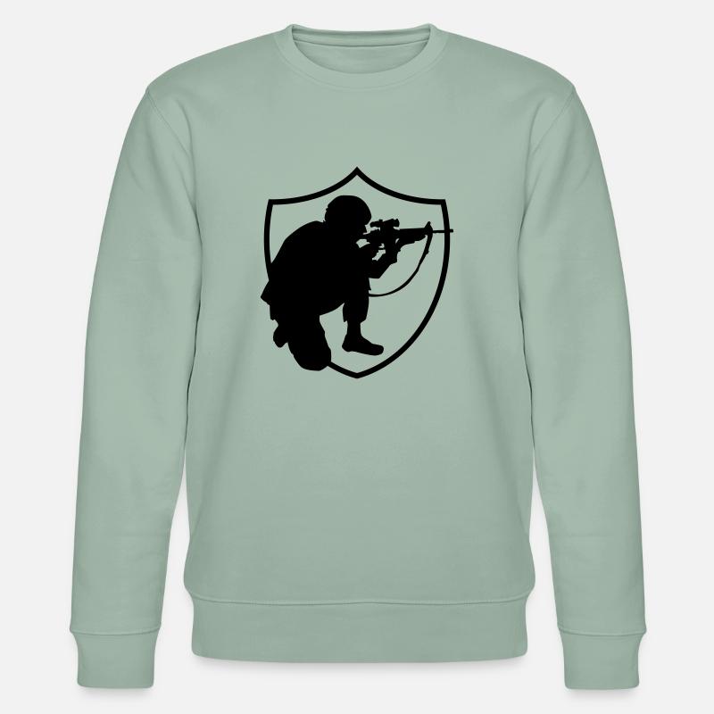 soldier design - Stanley/Stella Unisex Bio-Sweatshirt CHANGER  - Helles Graugrün
