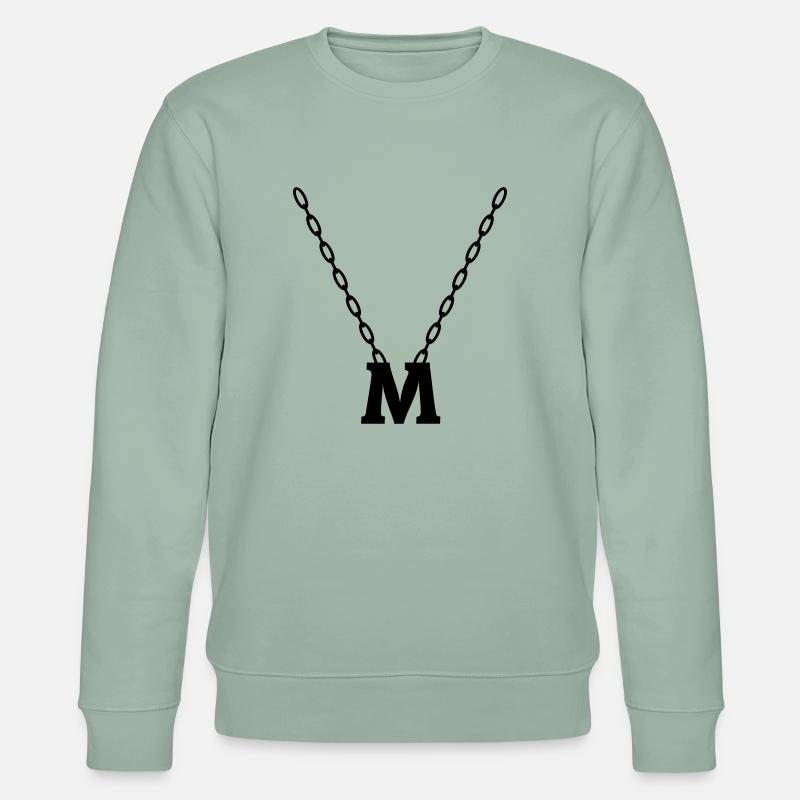 Initial chain letters M - Stanley/Stella CHANGER Unisex Organic Sweatshirt - aloe