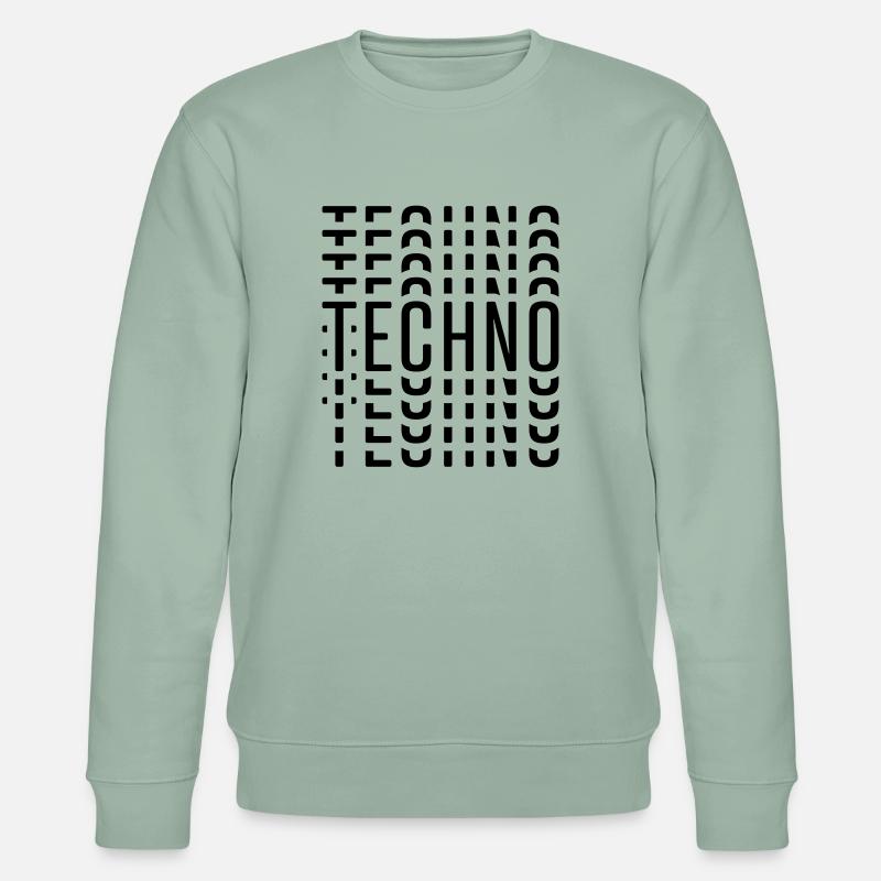 TECHNO TECHNO TECHNO - Stanley/Stella Unisex Bio-Sweatshirt CHANGER  - Helles Graugrün