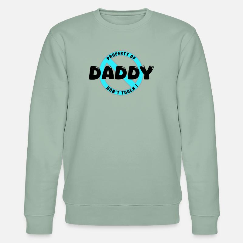 Papas Eigentum, schwarz. In - Stanley/Stella Unisex Bio-Sweatshirt CHANGER  - Helles Graugrün