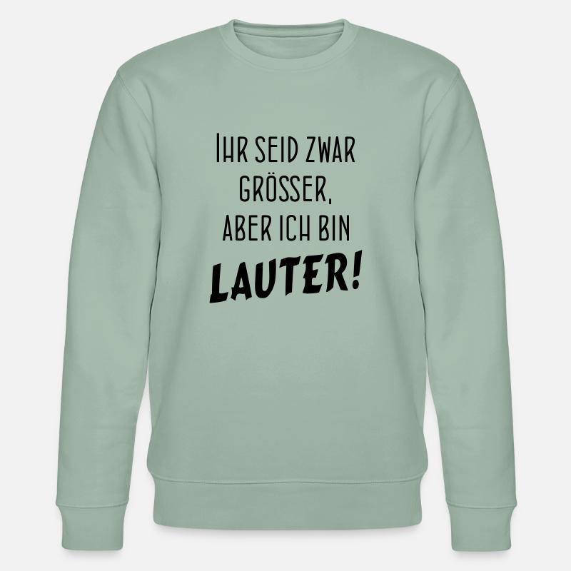 BIN LAUTER - Stanley/Stella Unisex Bio-Sweatshirt CHANGER  - Helles Graugrün
