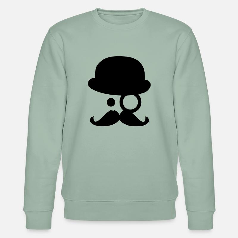 Moustache - by www.CodeShirt24.de - Sweat bio CHANGER Stanley/Stella Unisexe - vert de gris clair