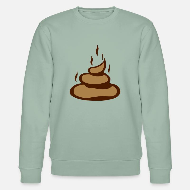 caca merde crotte bouse 2903) - Sweat bio CHANGER Stanley/Stella Unisexe - vert de gris clair