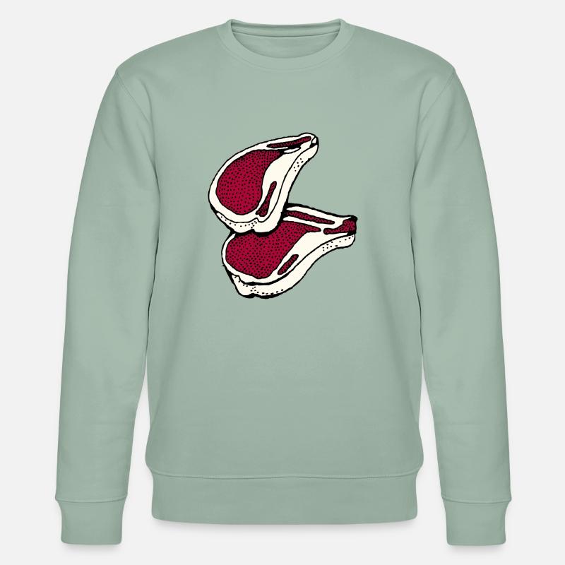 Fleisch - Stanley/Stella Unisex Bio-Sweatshirt CHANGER  - Helles Graugrün