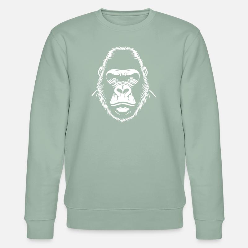 Gorilla - Stanley/Stella Unisex Bio-Sweatshirt CHANGER  - Helles Graugrün