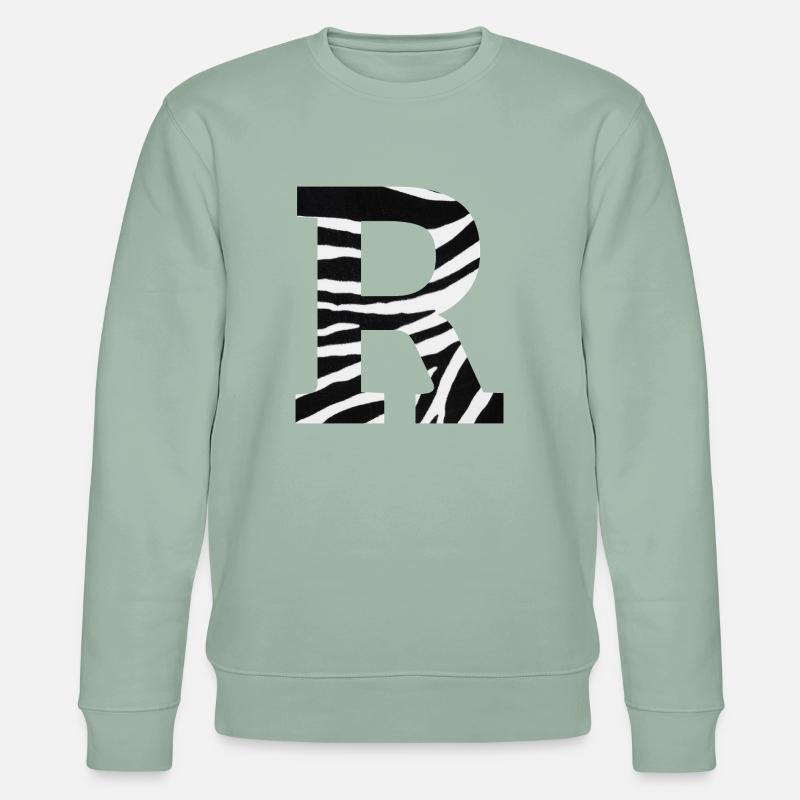 Buchstabe r zebra - Stanley/Stella Unisex Bio-Sweatshirt CHANGER  - Helles Graugrün
