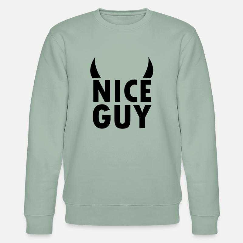 nice guy - Stanley/Stella Unisex Bio-Sweatshirt CHANGER  - Helles Graugrün