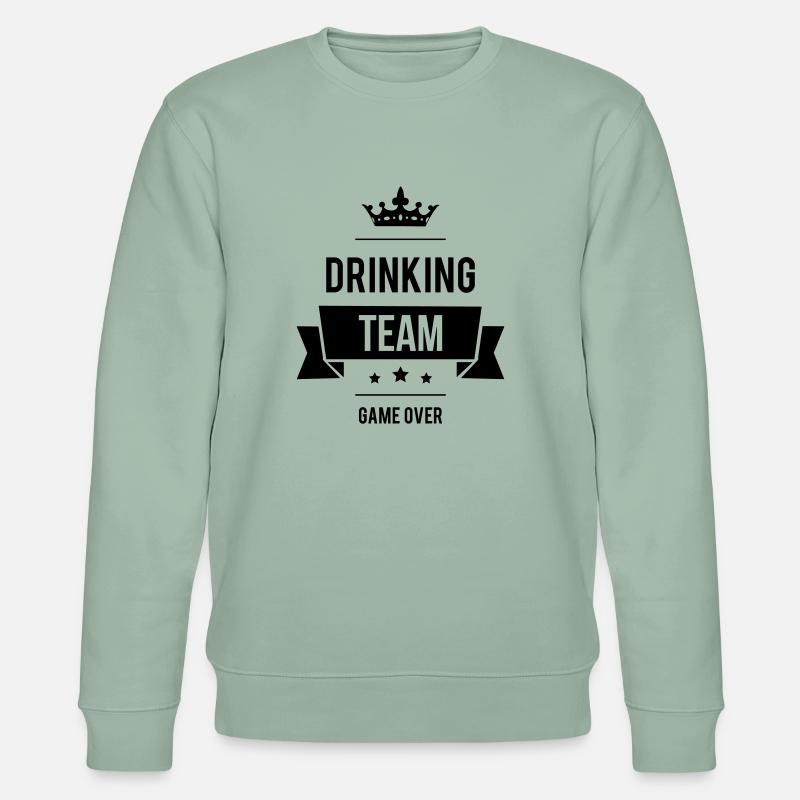 Drinking Team - Stanley/Stella Unisex Bio-Sweatshirt CHANGER - Helles Graugrün