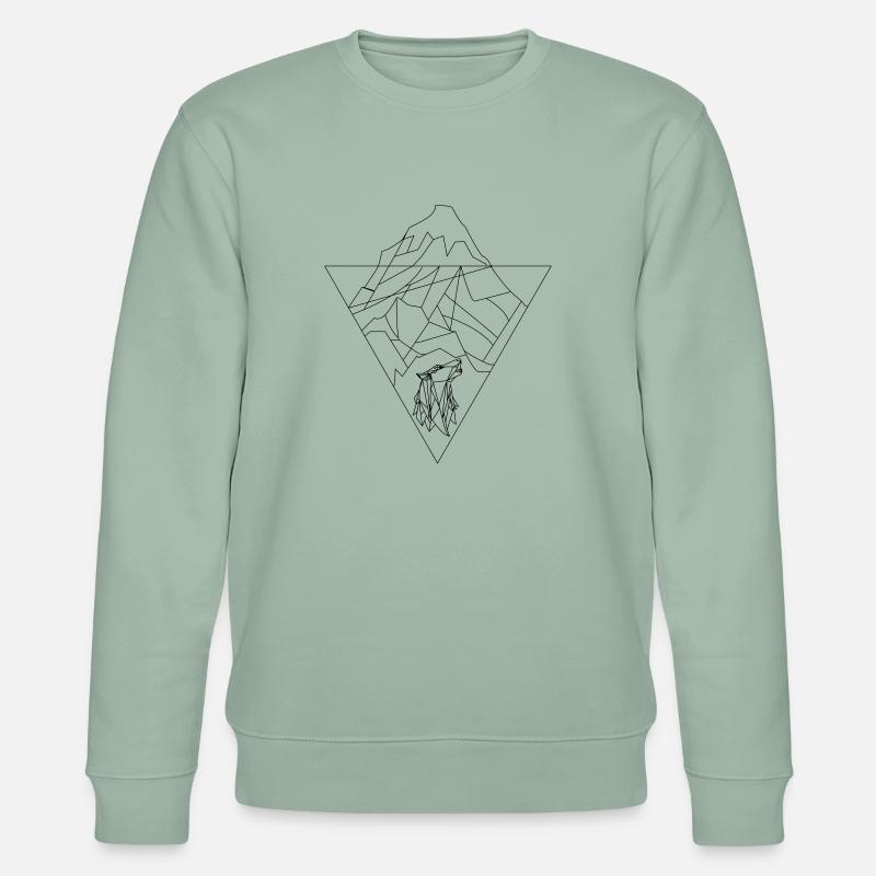 Mount Wolf - Stanley/Stella Unisex Bio-Sweatshirt CHANGER  - Helles Graugrün