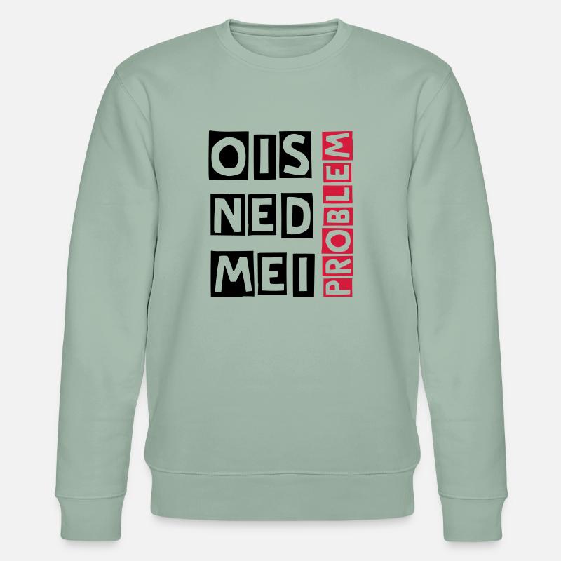 ois ned mei problem - Stanley/Stella Unisex Bio-Sweatshirt CHANGER  - Helles Graugrün