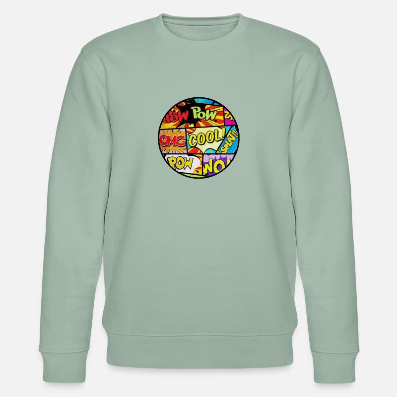 Comic-Stil - Stanley/Stella Unisex Bio-Sweatshirt CHANGER  - Helles Graugrün