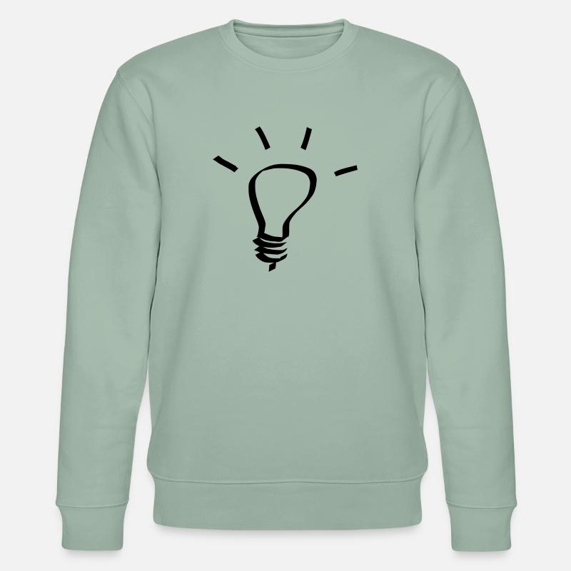 Glühbirne Idee Geschenk - Stanley/Stella Unisex Bio-Sweatshirt CHANGER  - Helles Graugrün