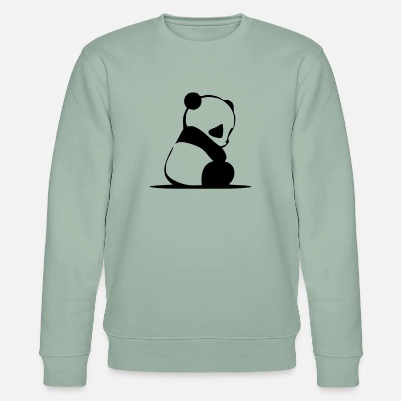 Panda - Stanley/Stella Unisex Bio-Sweatshirt CHANGER  - Helles Graugrün