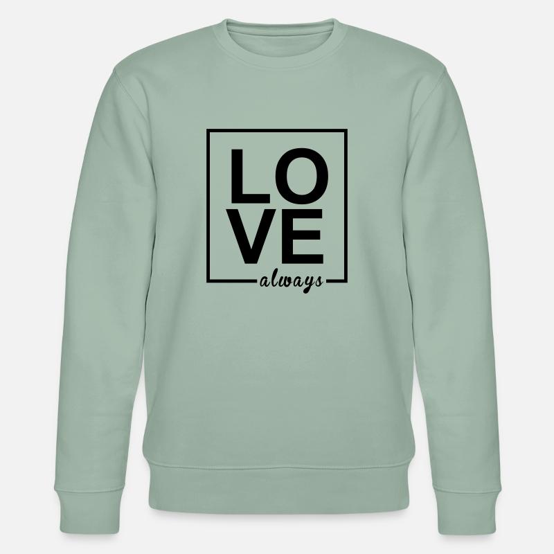 Love Always - Stanley/Stella Unisex Bio-Sweatshirt CHANGER - Helles Graugrün