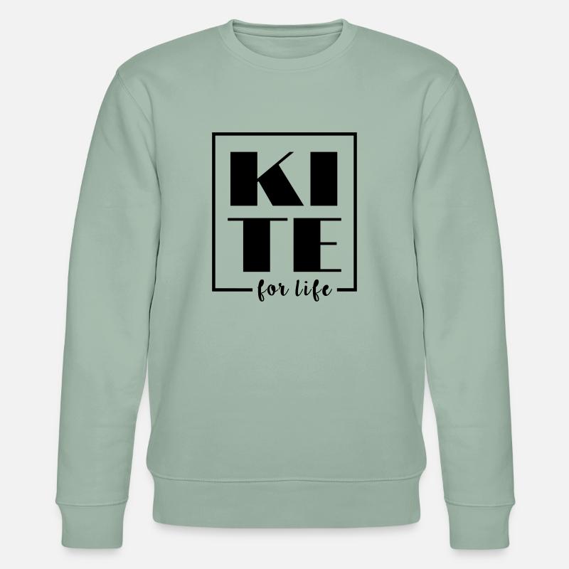 Kite For Life - Stanley/Stella Unisex Bio-Sweatshirt CHANGER - Helles Graugrün