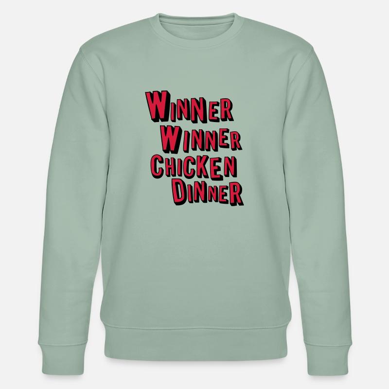 winner winner chicken dinner - Stanley/Stella Unisex Bio-Sweatshirt CHANGER - Helles Graugrün