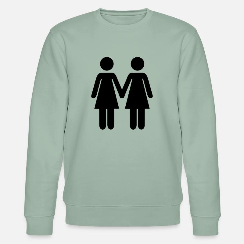 Lesbisch - Stanley/Stella Unisex Bio-Sweatshirt CHANGER  - Helles Graugrün