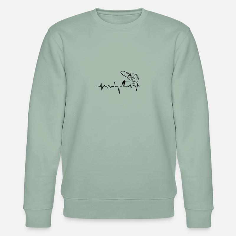 Fishing Evolution Fish - Stanley/Stella Unisex Bio-Sweatshirt CHANGER  - Helles Graugrün