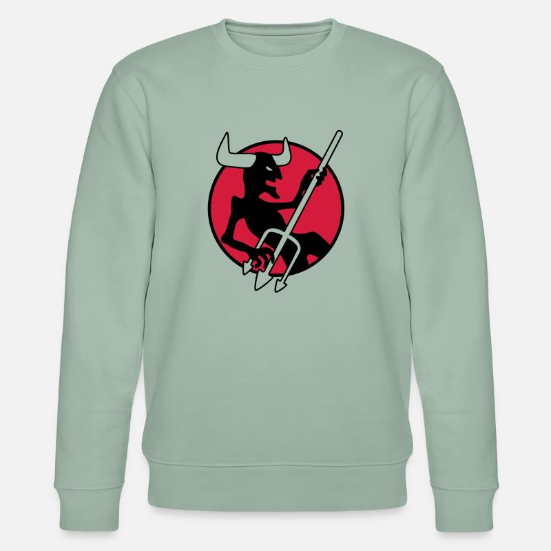 rockin_devil_3c - Sweat bio CHANGER Stanley/Stella Unisexe - vert de gris clair