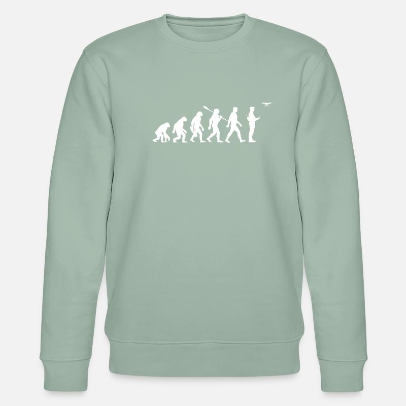 Evolution - Drone - Pilote de drone - Sweat bio CHANGER Stanley/Stella Unisexe - vert de gris clair