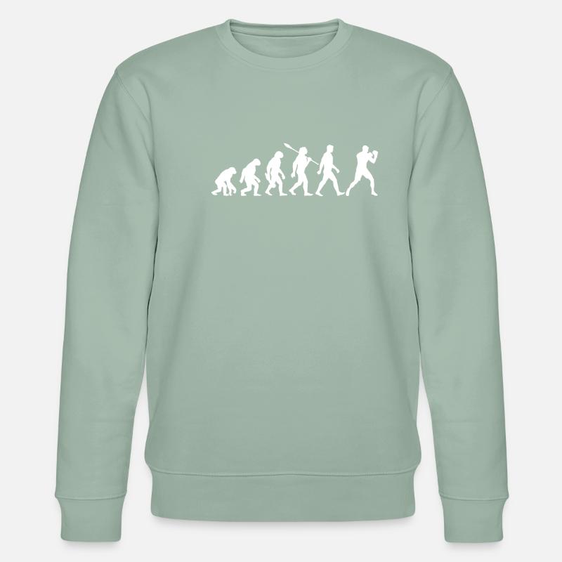 Evolution - Boxen, Kampfsport, Boxtraining - Stanley/Stella Unisex Bio-Sweatshirt CHANGER  - Helles Graugrün