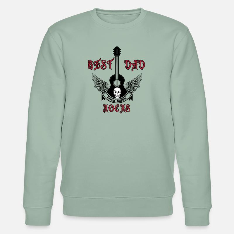 Die besten Dad Rocks - Stanley/Stella Unisex Bio-Sweatshirt CHANGER - Helles Graugrün