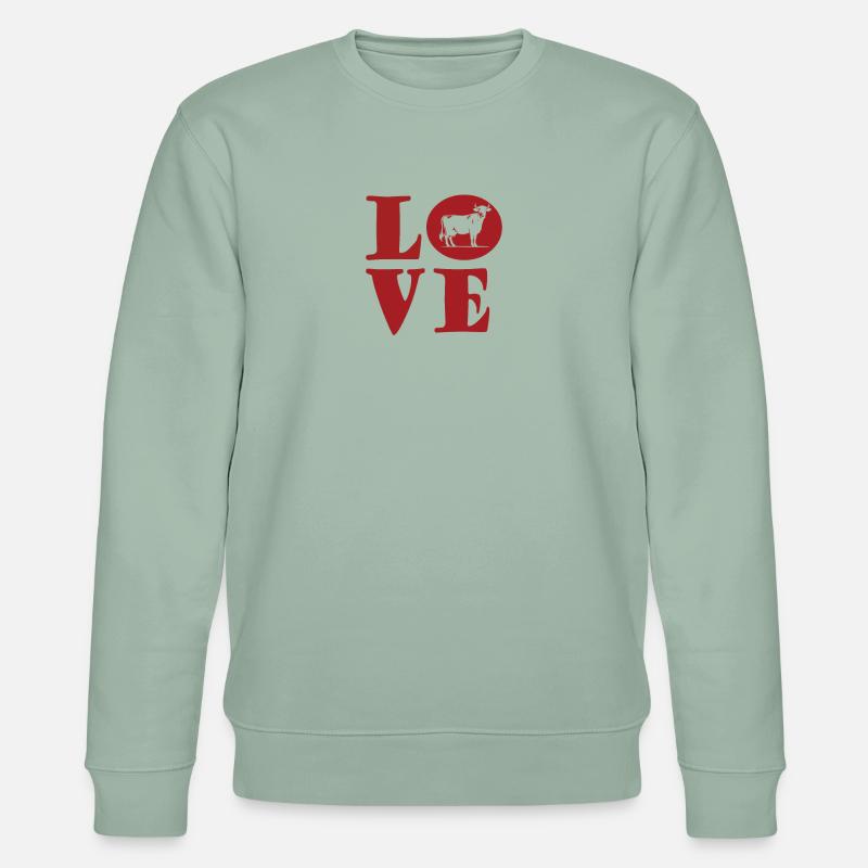 Ich Mag Kühe - Stanley/Stella Unisex Bio-Sweatshirt CHANGER  - Helles Graugrün